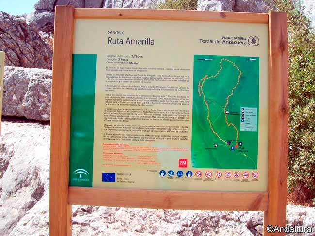 cartel-sendero-ruta-amarilla-torcal